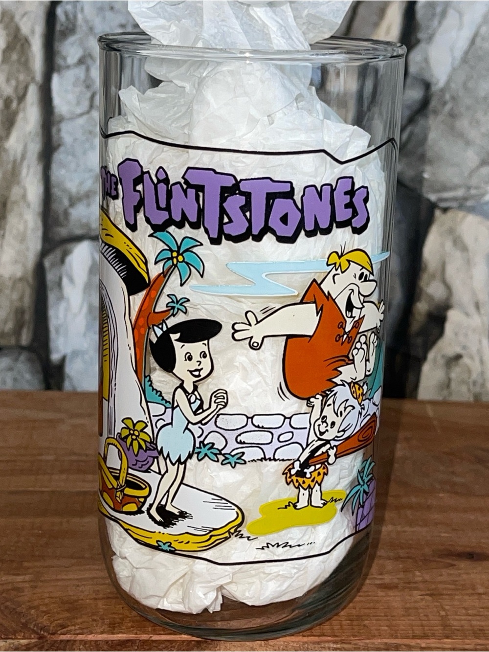 VTG 1991 HARDEE'S Flintstones 30th Anniversary 1964 Little Bamm Collector Glass